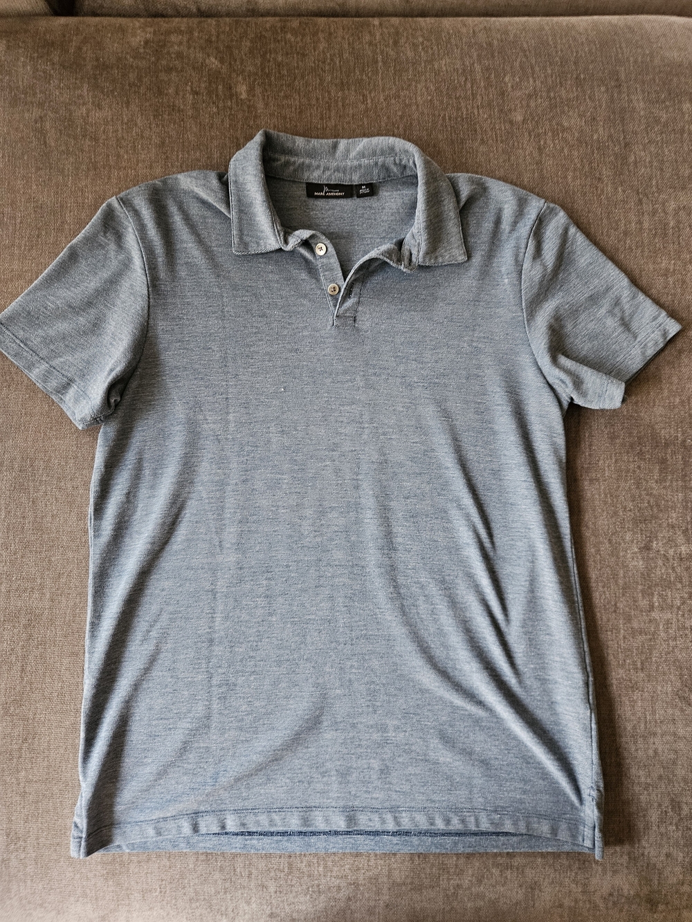 Marc Anthony Heathered Light Blue Polo Shirt